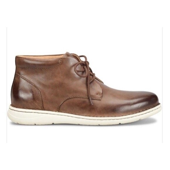 new BORN Theo Chukka sporty flexible Boots shoes Men full grain leather Brown 10